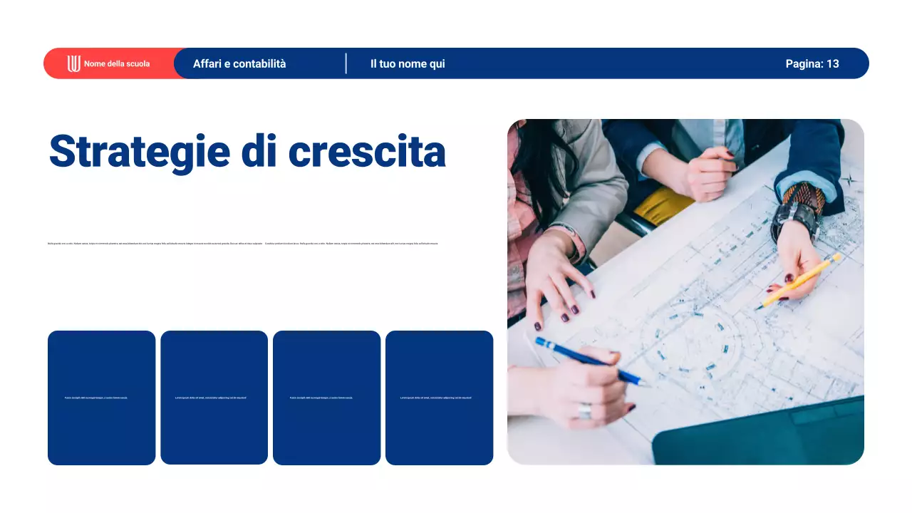 Materiale di presentazione dell'apprendimento generale moderno