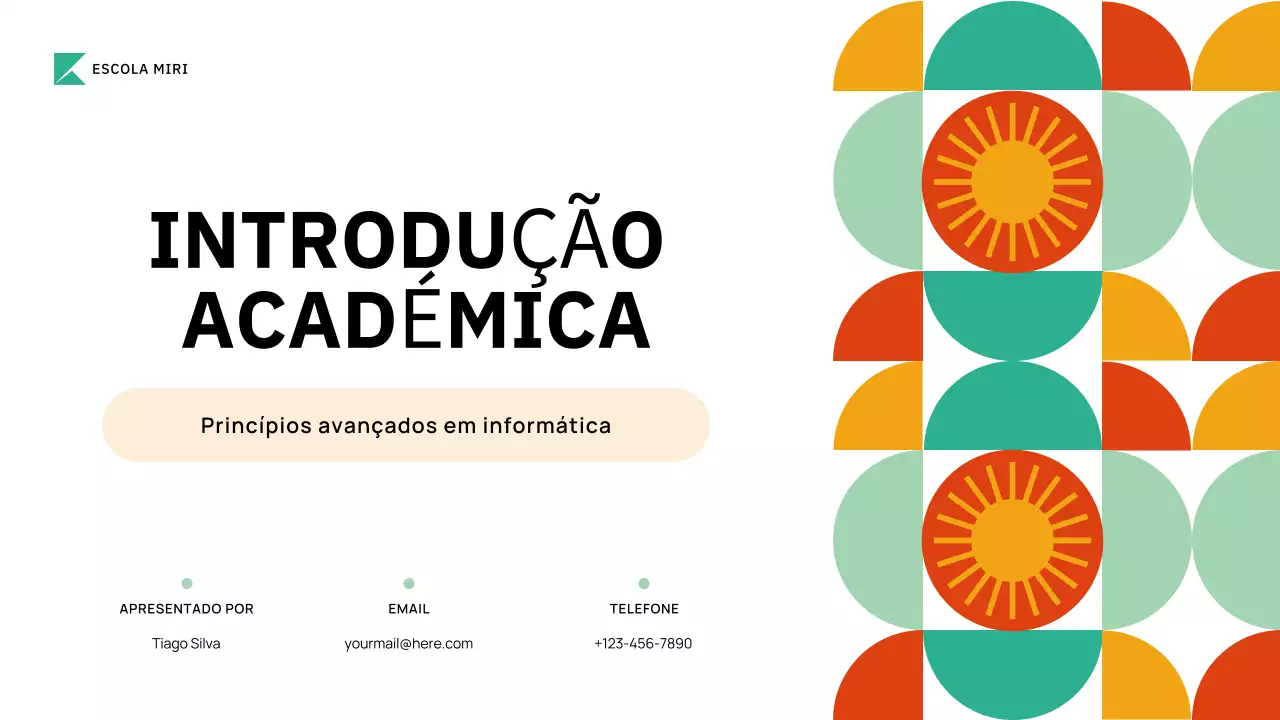 curso académico geométrico verde