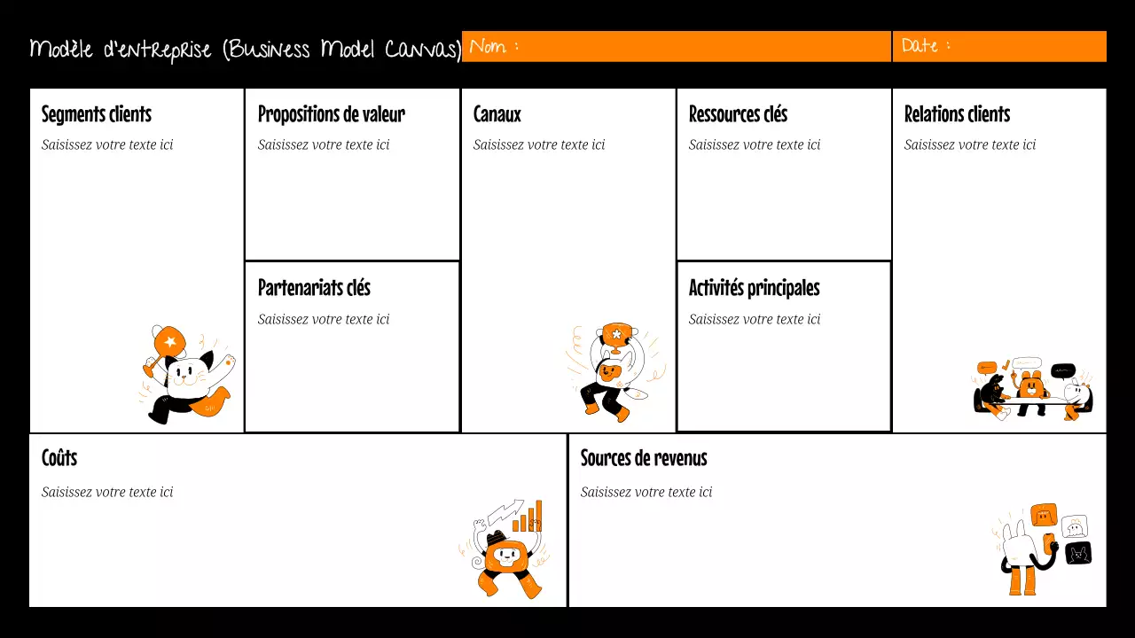 modèle de plan d'affaires moderne orange