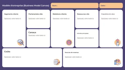 modèle de plan d'affaires moderne violet