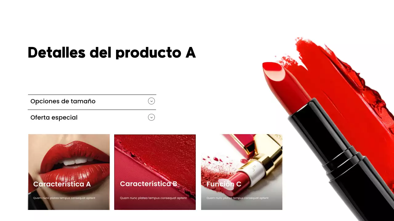 promoción del catálogo de productos red modern