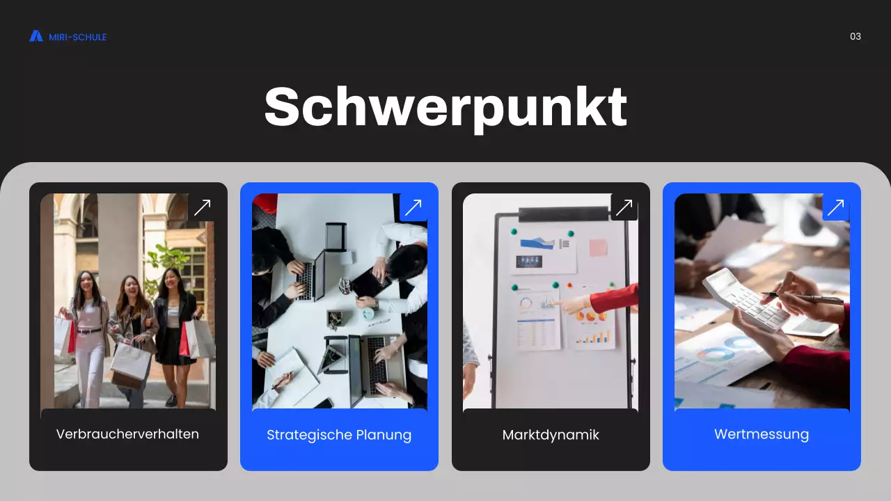 blue modern marketing Kurs