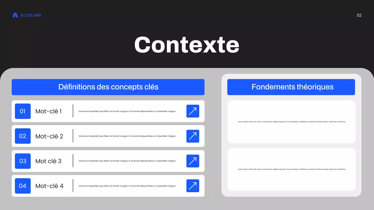 cours de marketing moderne bleu