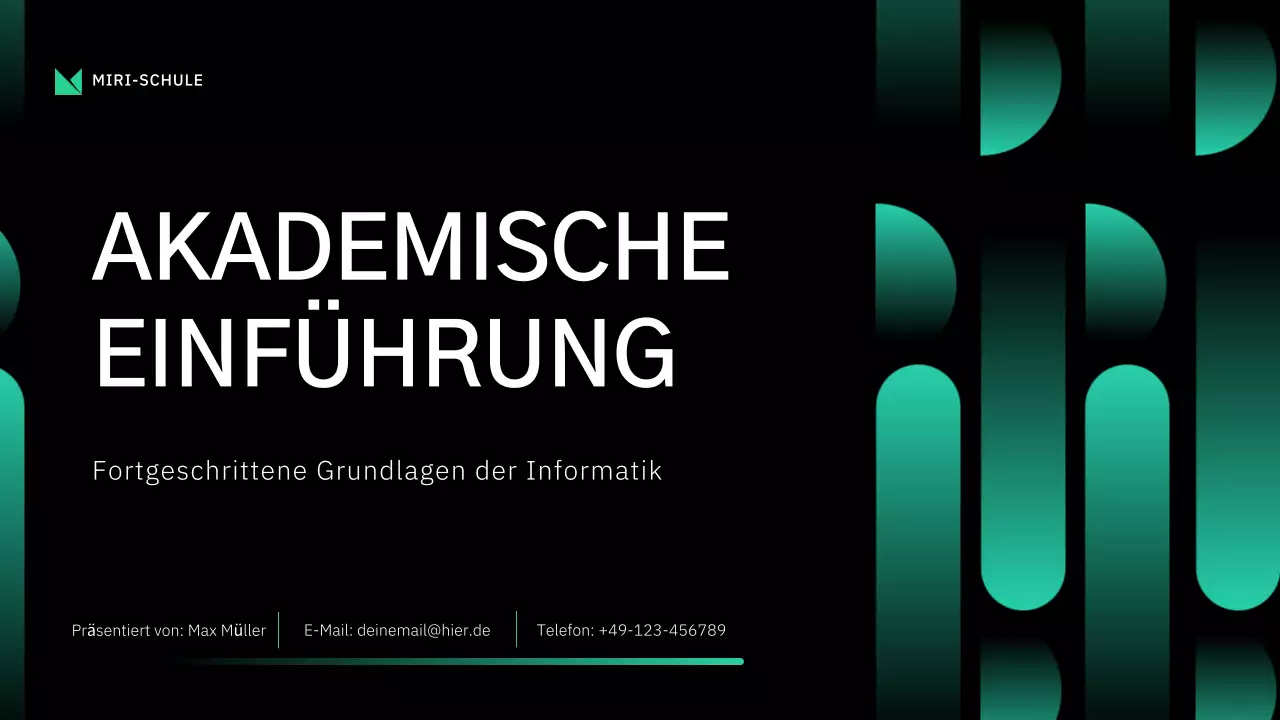 Grüner moderner Computerkurs Präsentation