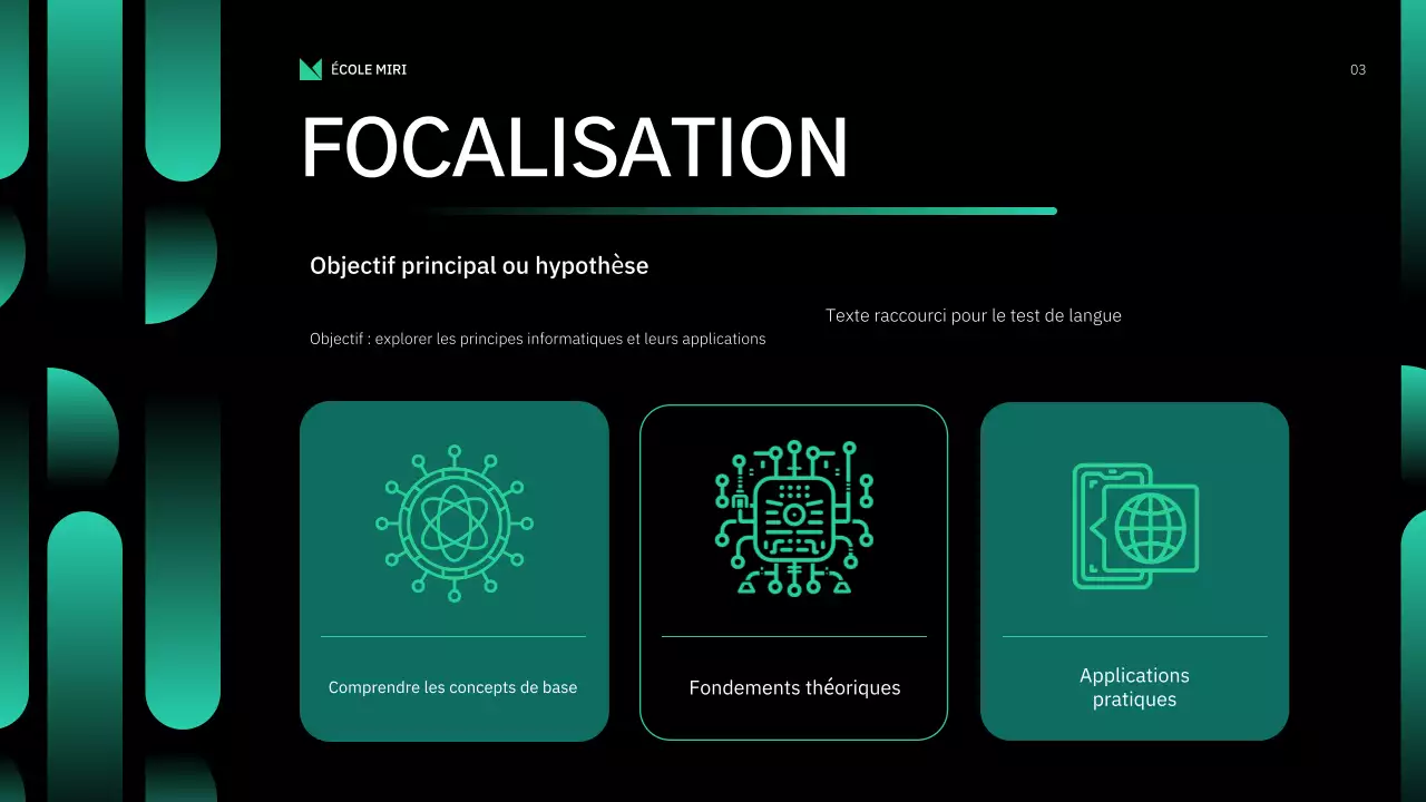 présentation du cours d'informatique moderne verte