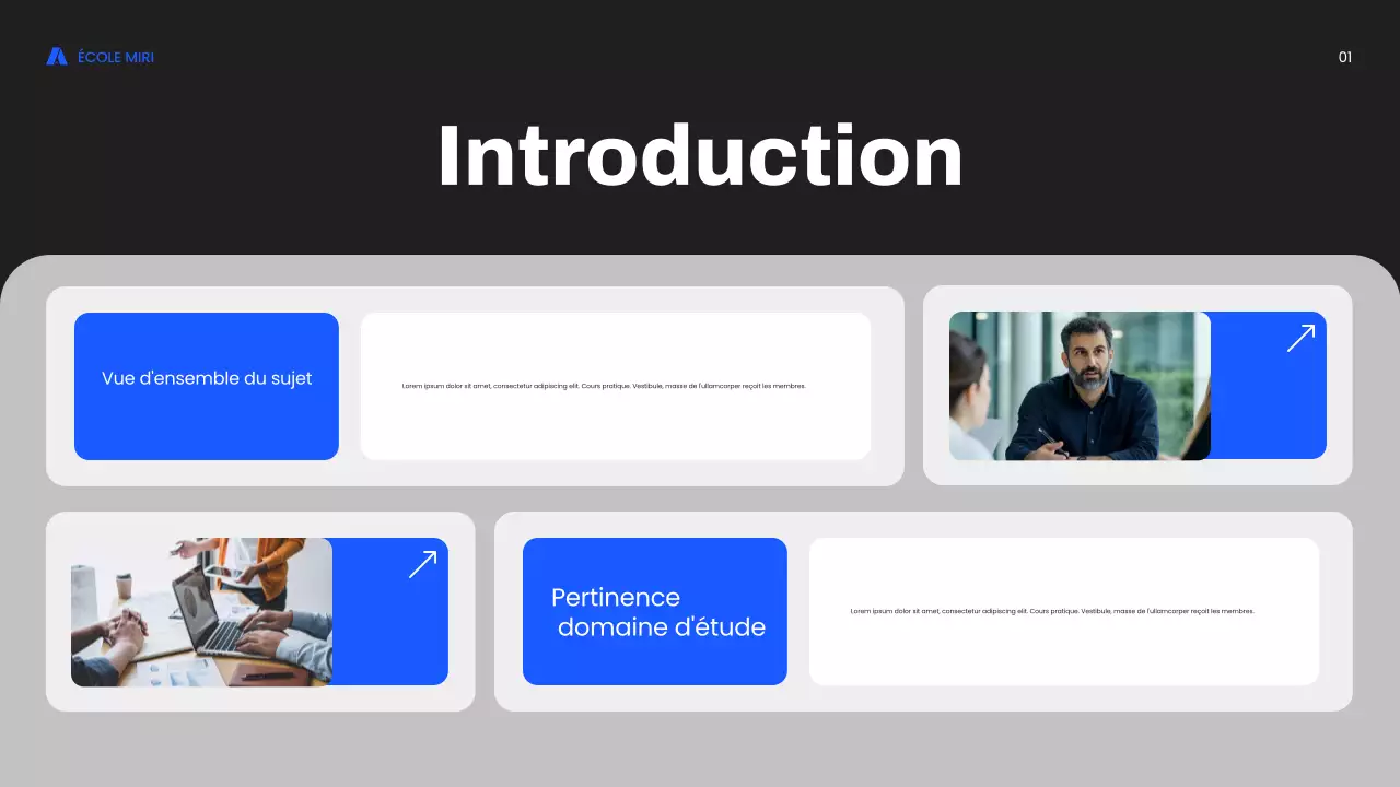 cours de marketing moderne bleu