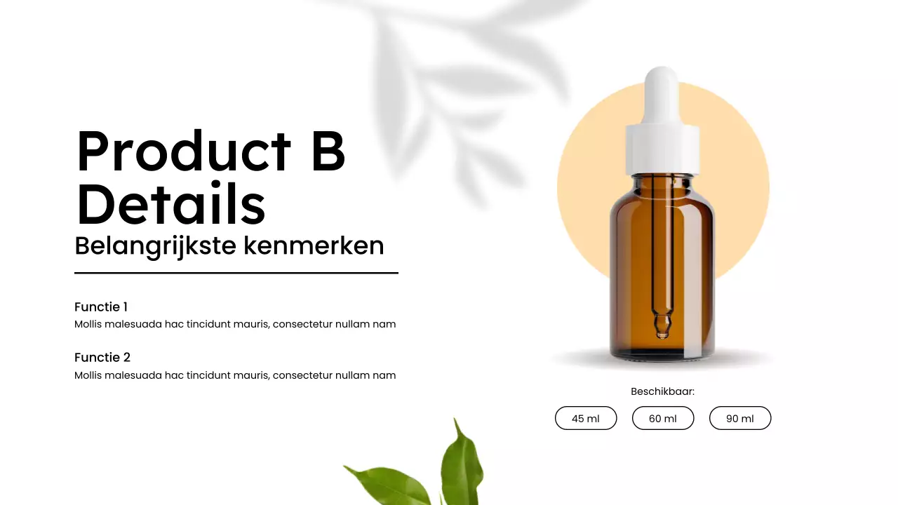 Presentatie minimalistische biologische productcatalogus