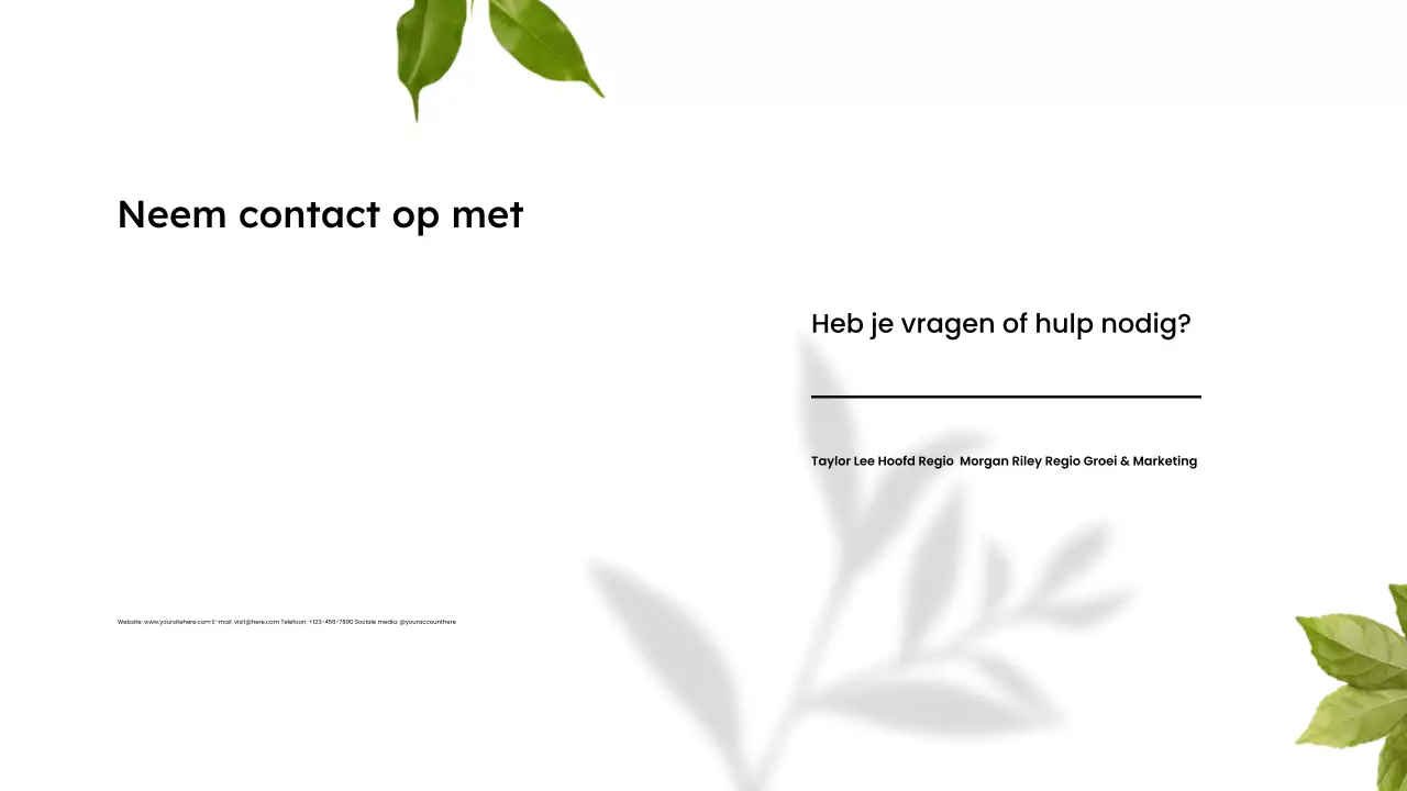 Presentatie minimalistische biologische productcatalogus