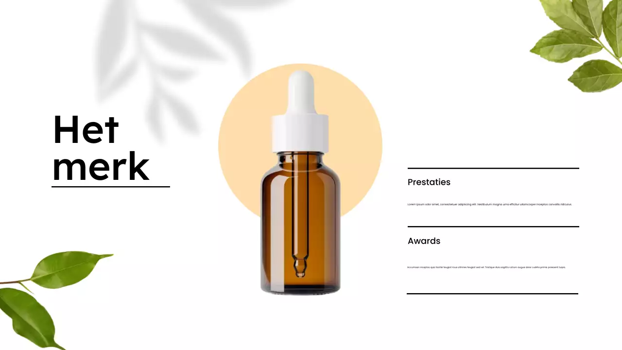 Presentatie minimalistische biologische productcatalogus