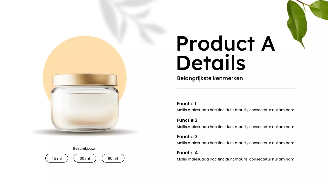 Presentatie minimalistische biologische productcatalogus