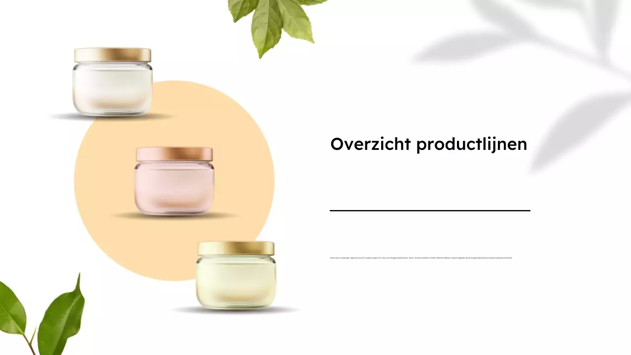 Presentatie minimalistische biologische productcatalogus