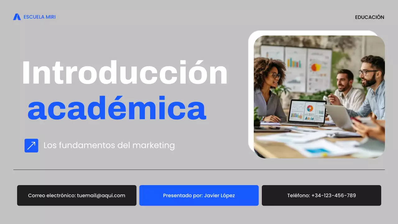 curso de marketing blue modern