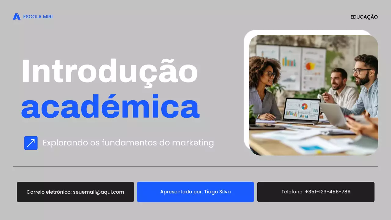 curso de marketing moderno azul