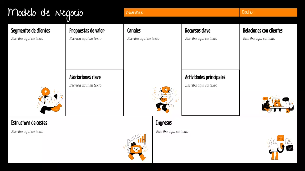 plantilla de plan de empresa moderno naranja