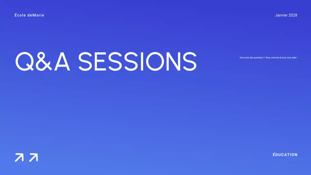 Bleu dégradé Minimal Enseignement supérieur Matériel d'apprentissage général