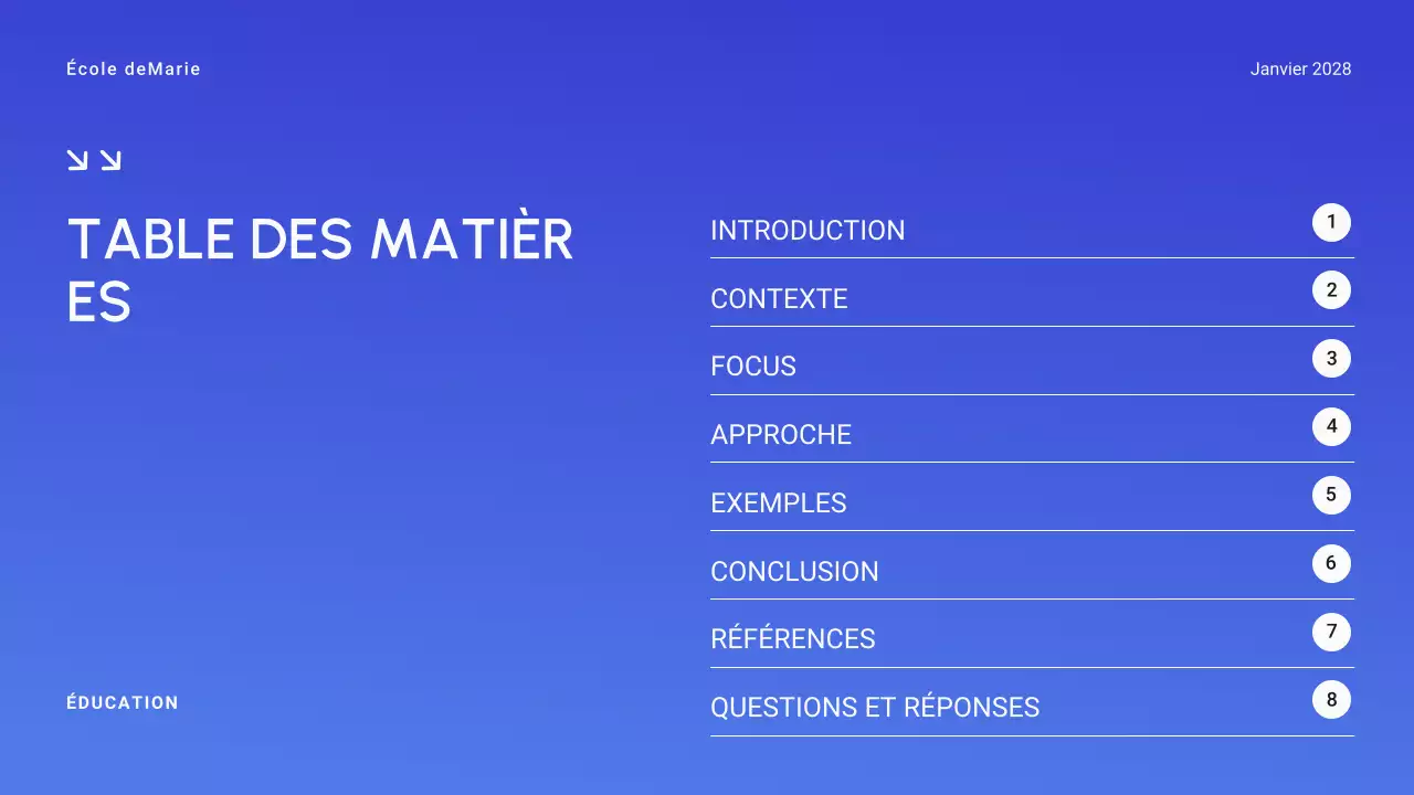 Bleu dégradé Minimal Enseignement supérieur Matériel d'apprentissage général