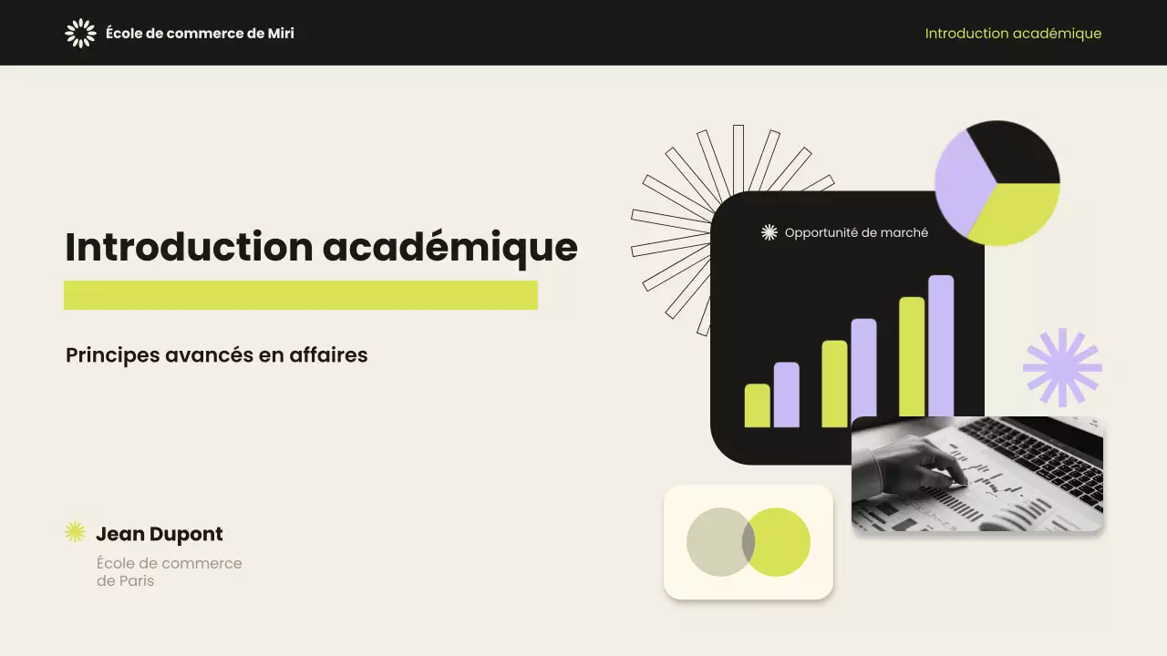 Présentation de l'introduction académique