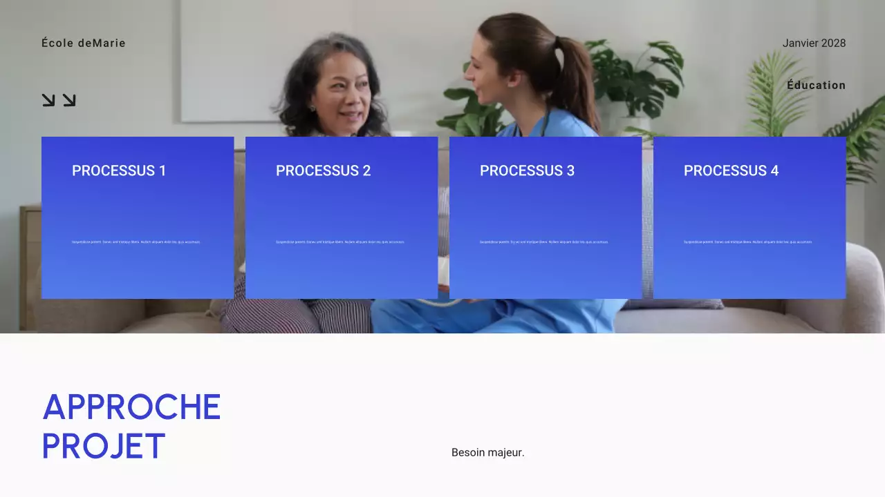 Bleu dégradé Minimal Enseignement supérieur Matériel d'apprentissage général