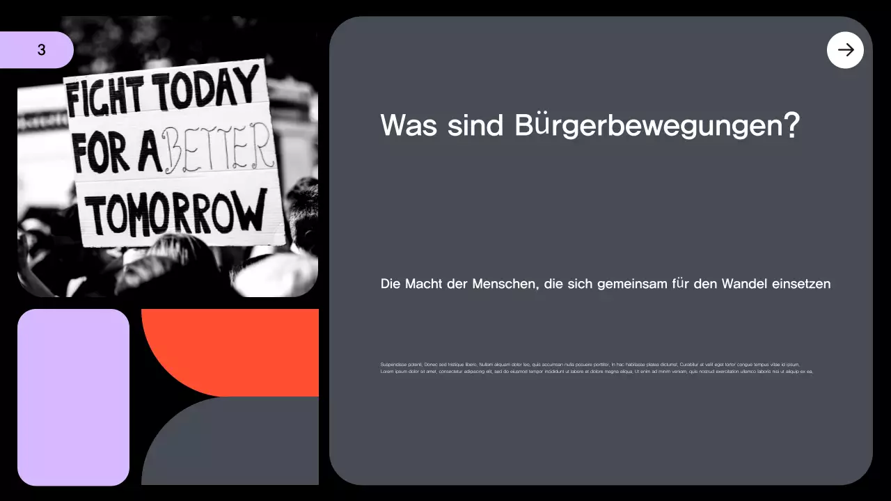 lila moderne Zivilanzeige