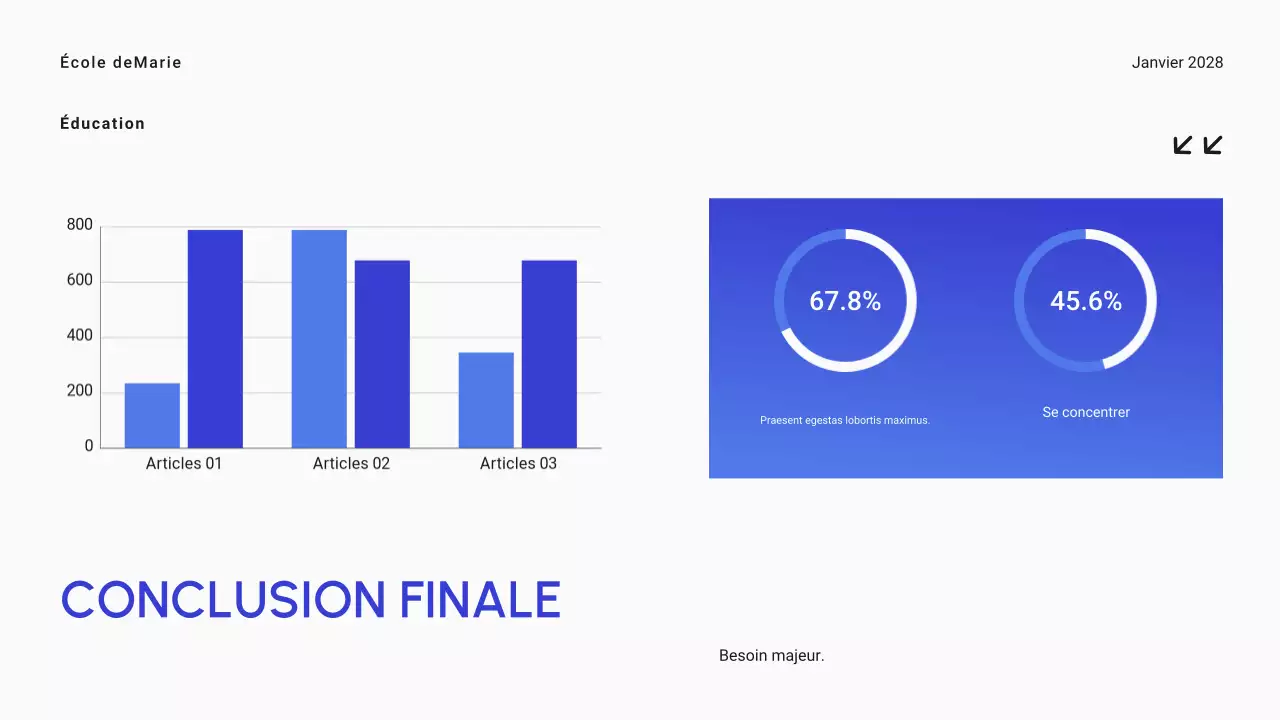 Bleu dégradé Minimal Enseignement supérieur Matériel d'apprentissage général