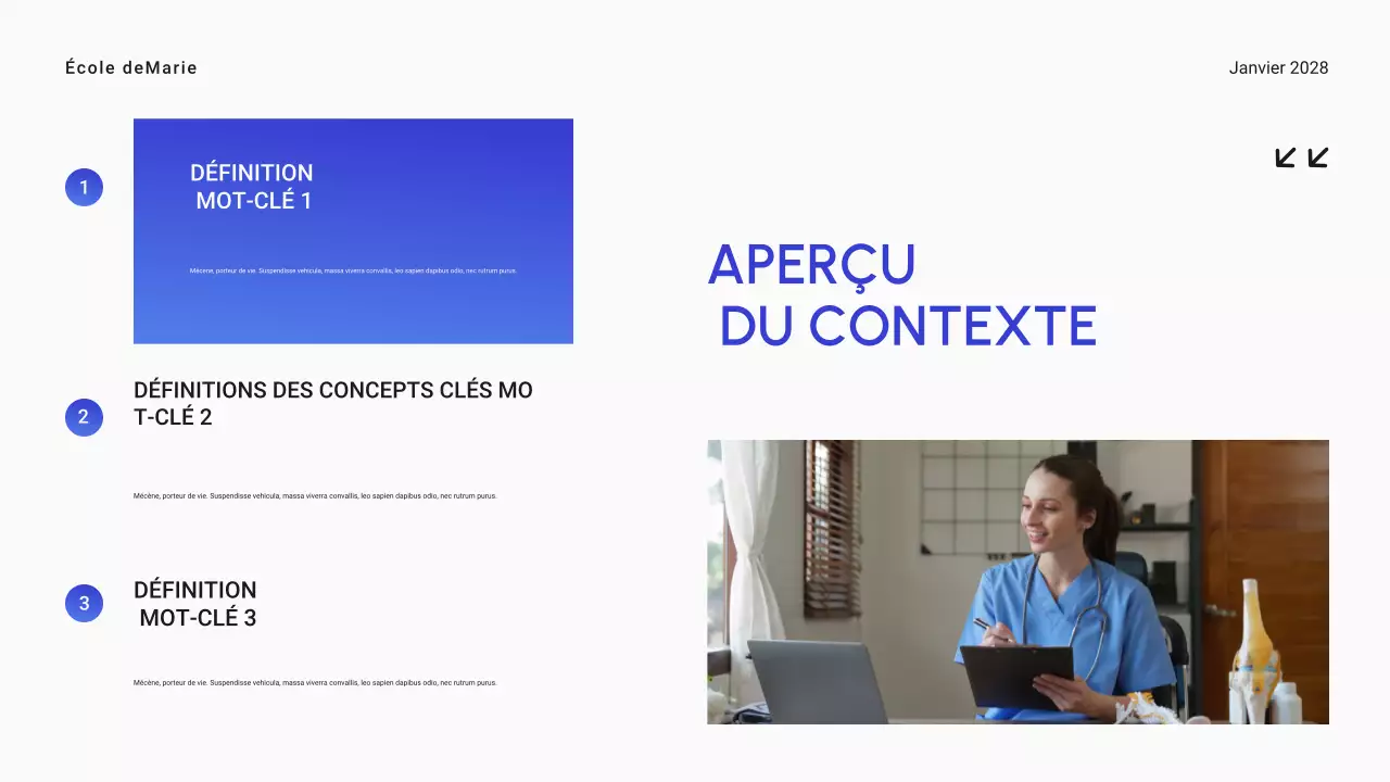 Bleu dégradé Minimal Enseignement supérieur Matériel d'apprentissage général