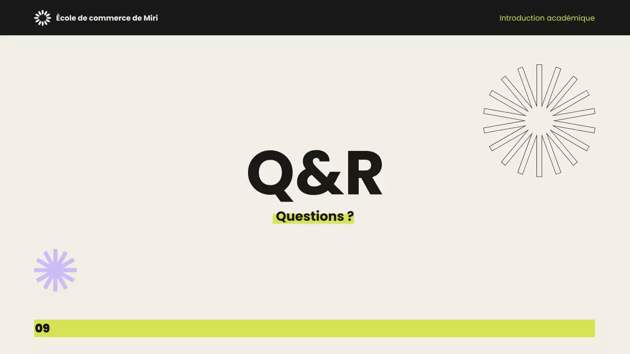 Présentation de l'introduction académique