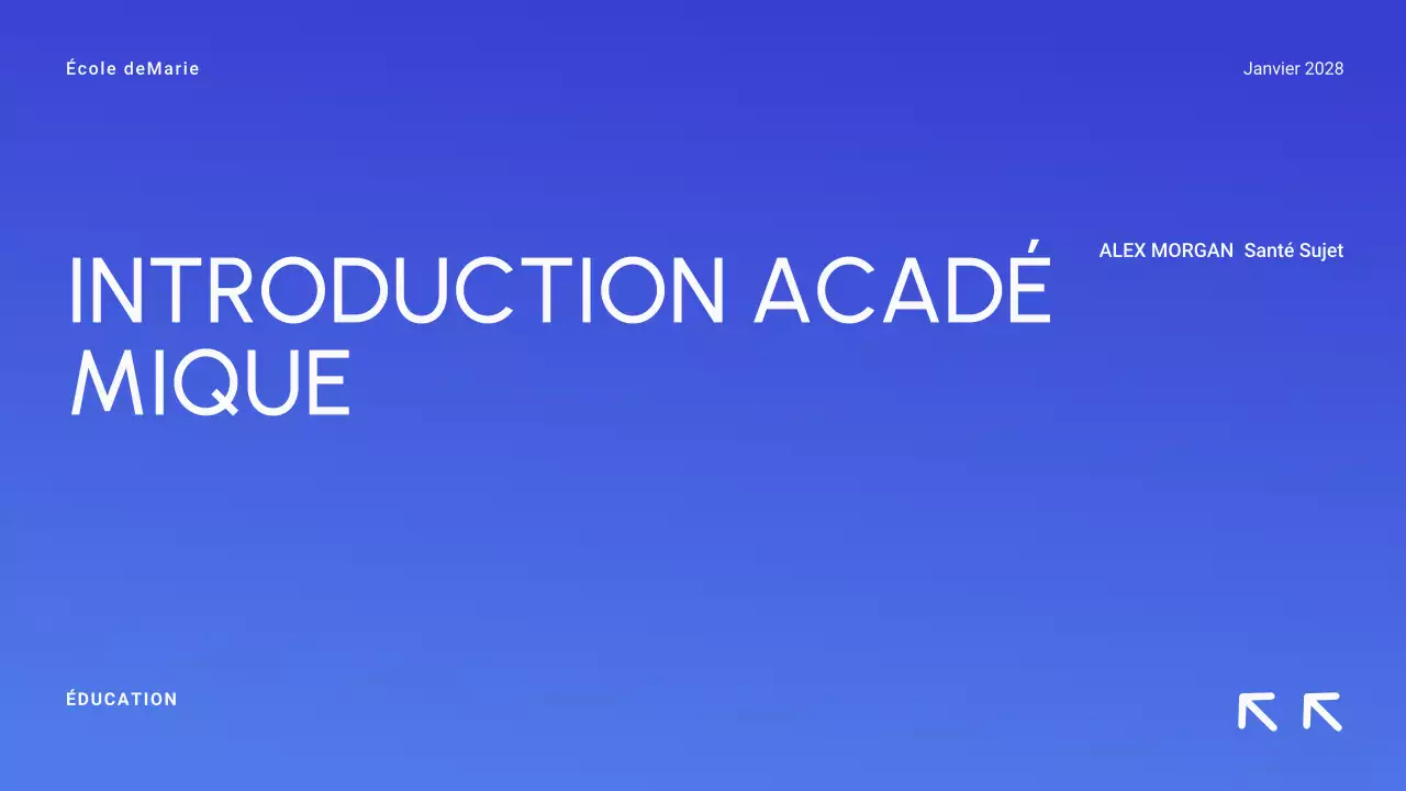 Bleu dégradé Minimal Enseignement supérieur Matériel d'apprentissage général