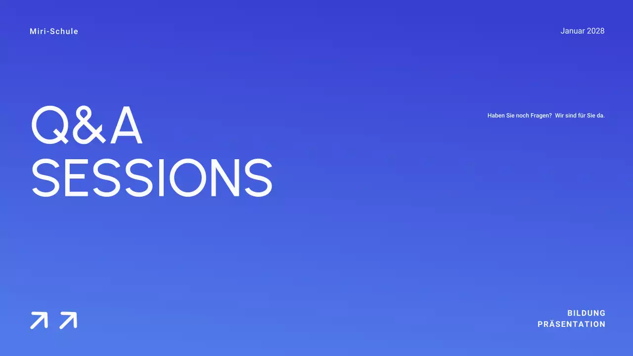 Blauer Farbverlauf Minimal Higher Education Allgemeines Lernmaterial