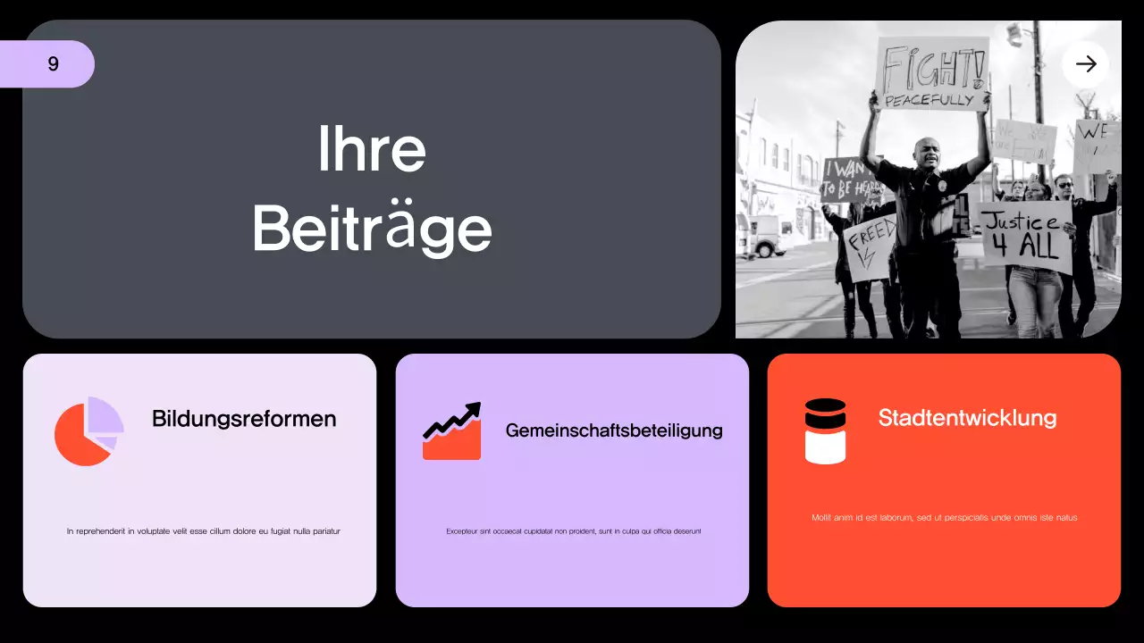 lila moderne Zivilanzeige