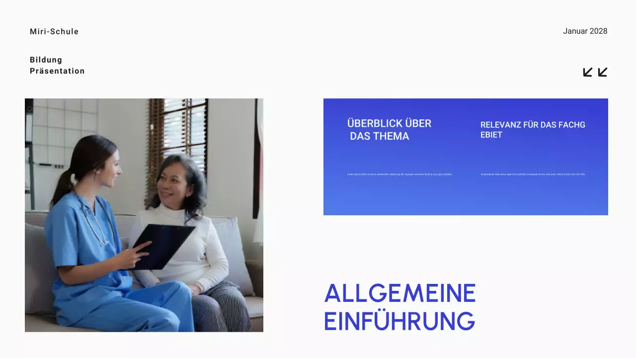 Blauer Farbverlauf Minimal Higher Education Allgemeines Lernmaterial