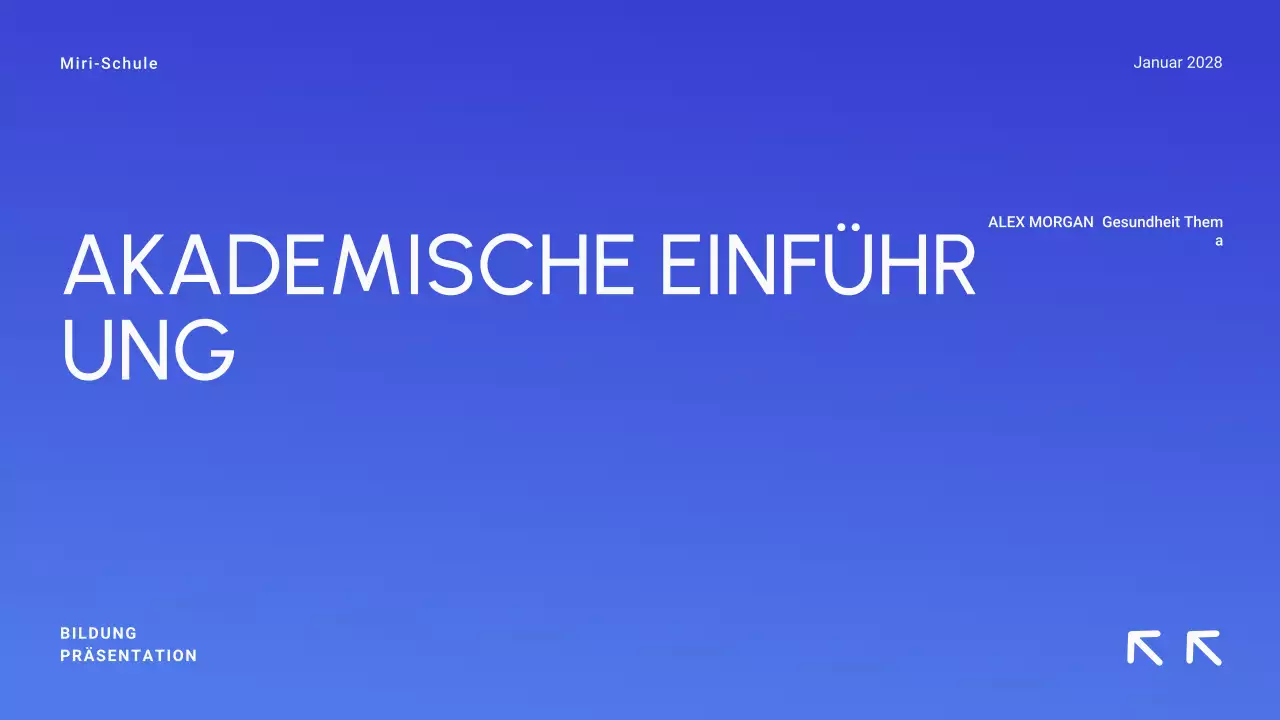 Blauer Farbverlauf Minimal Higher Education Allgemeines Lernmaterial