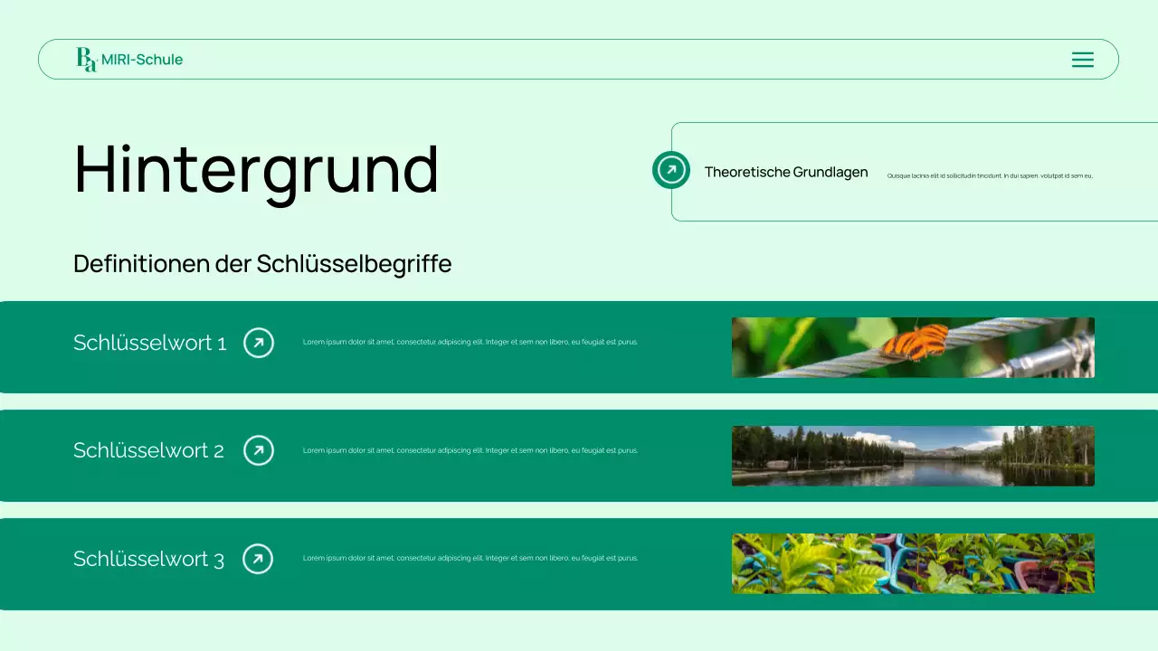 Präsentation der modernen grünen Biologie