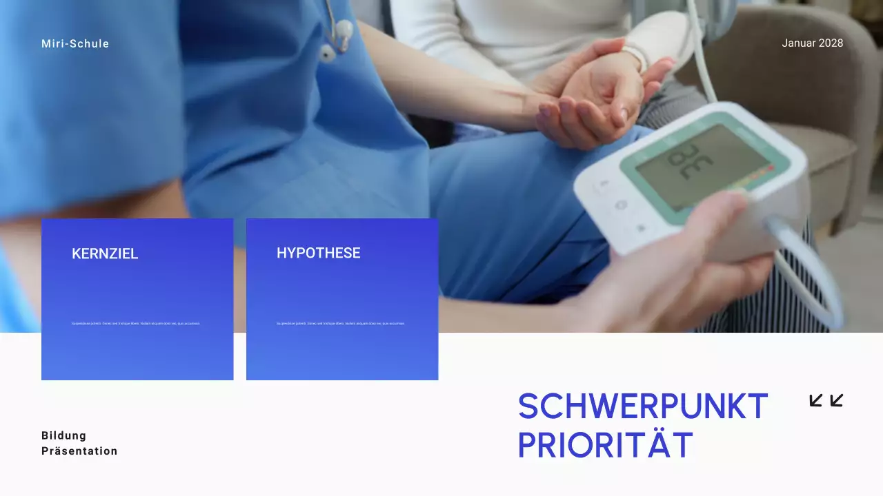 Blauer Farbverlauf Minimal Higher Education Allgemeines Lernmaterial