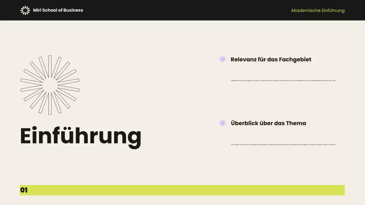 Akademische Einführung Präsentation