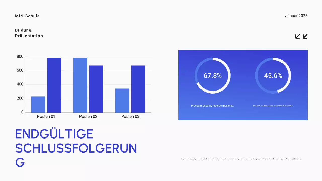 Blauer Farbverlauf Minimal Higher Education Allgemeines Lernmaterial