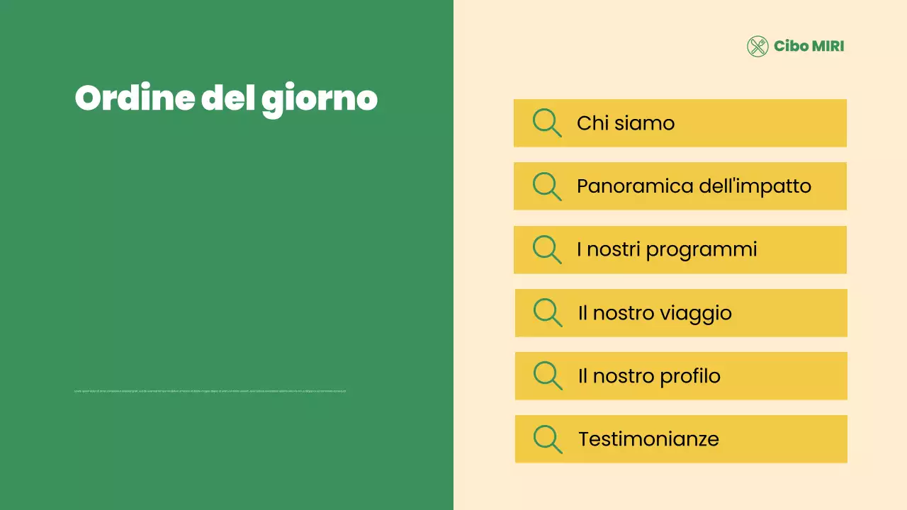 presentazione verde moderna nonprofit