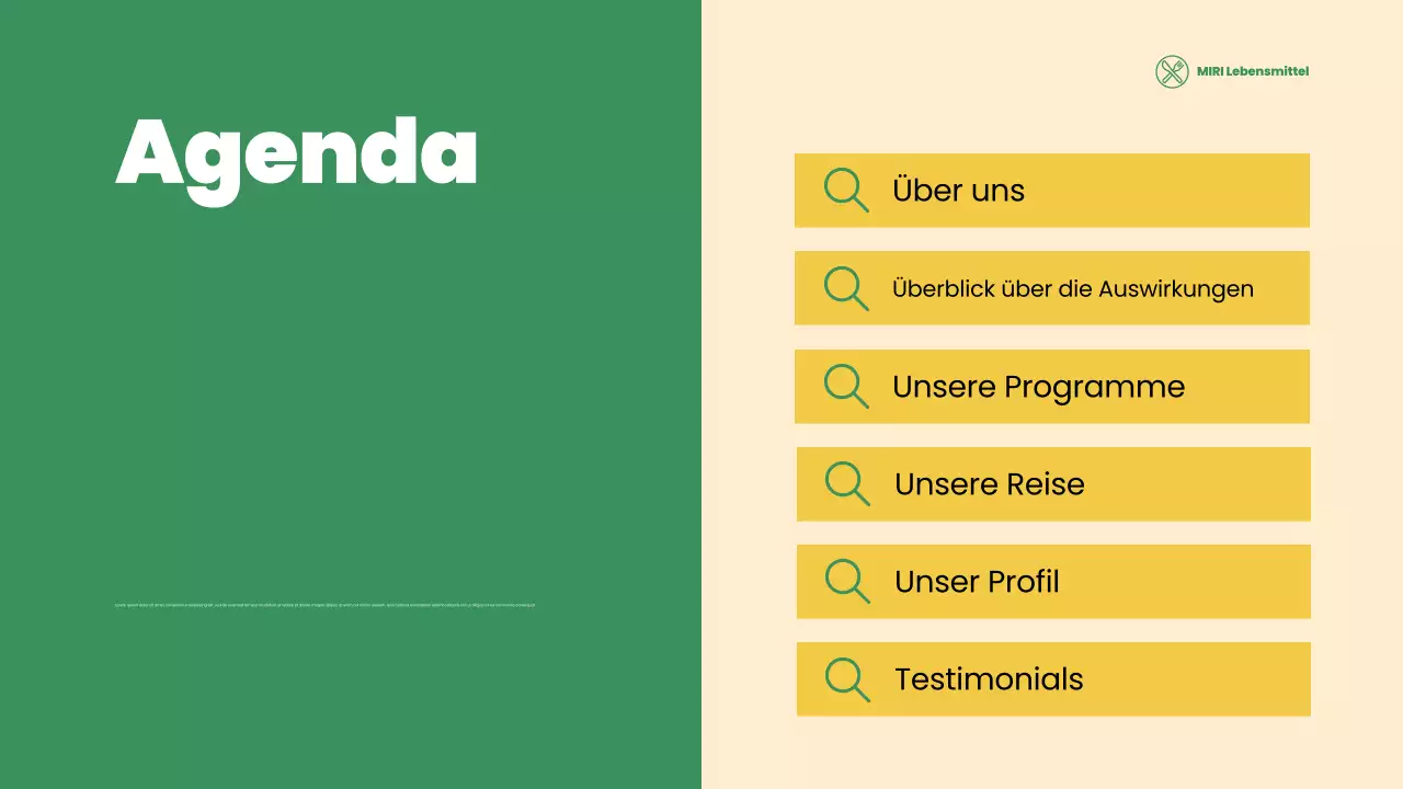 grüne moderne gemeinnützige Präsentation