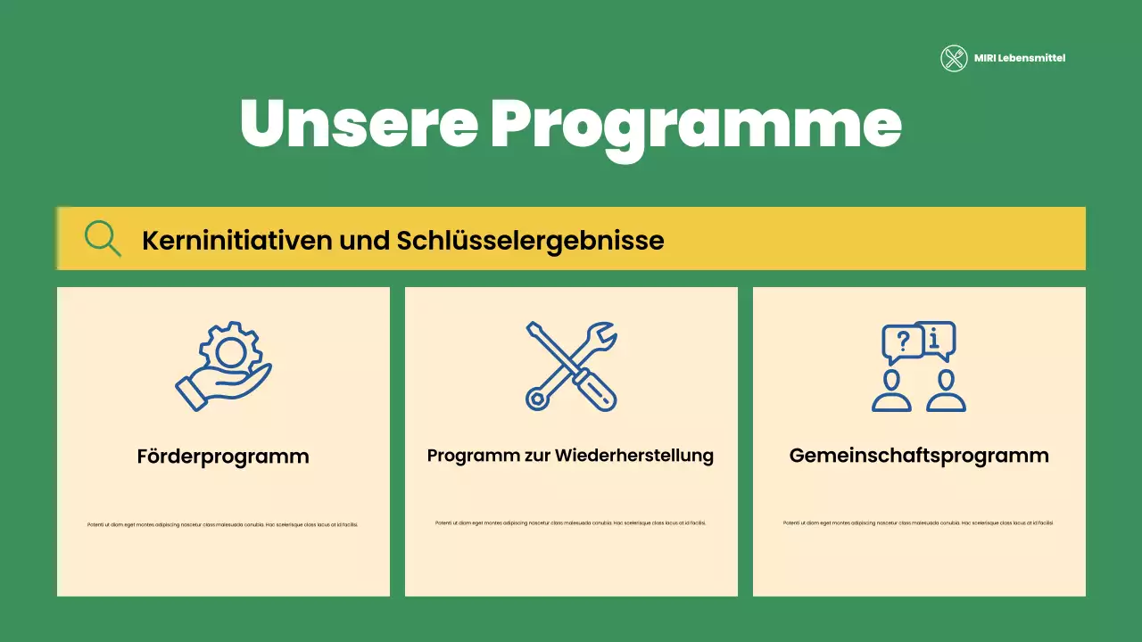 grüne moderne gemeinnützige Präsentation