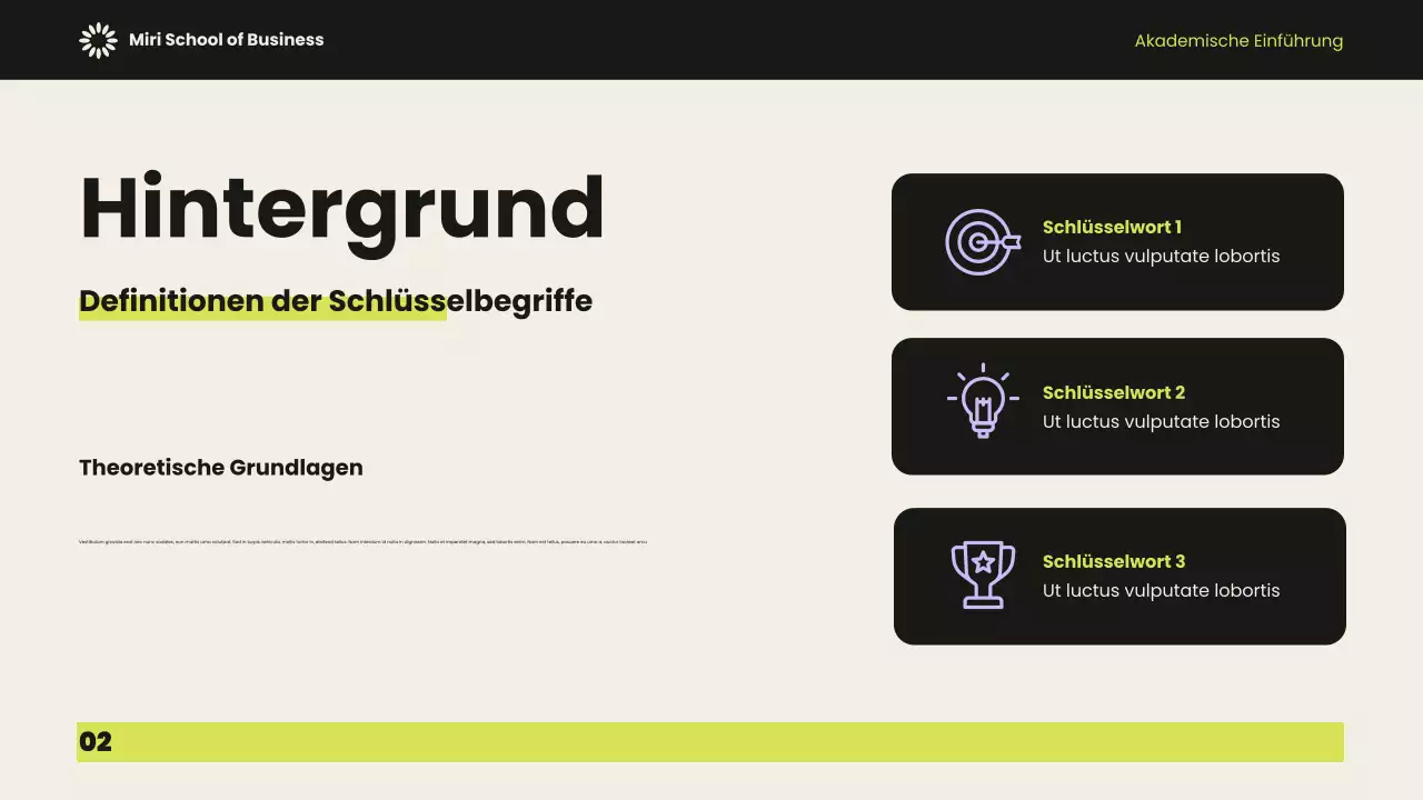 Akademische Einführung Präsentation