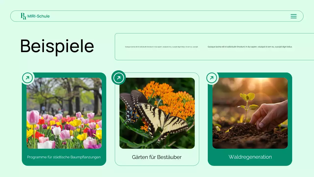 Präsentation der modernen grünen Biologie