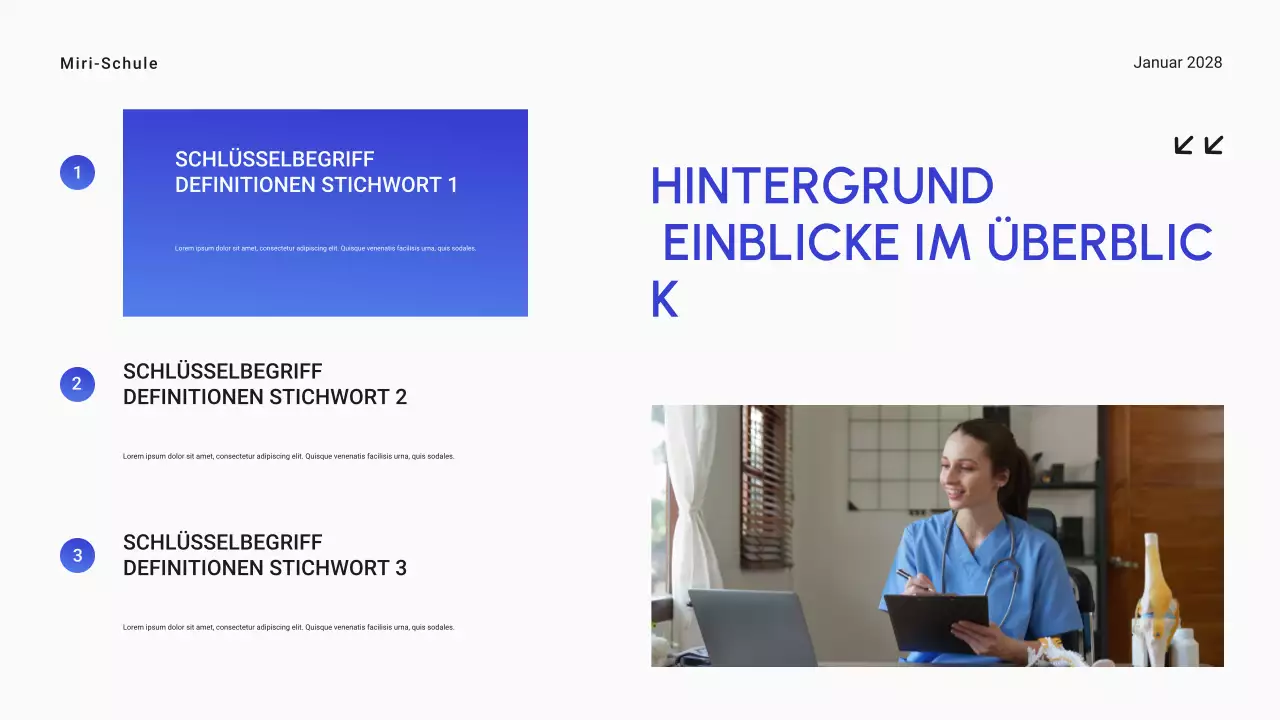 Blauer Farbverlauf Minimal Higher Education Allgemeines Lernmaterial