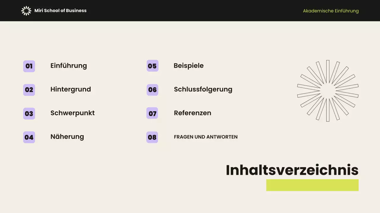 Akademische Einführung Präsentation