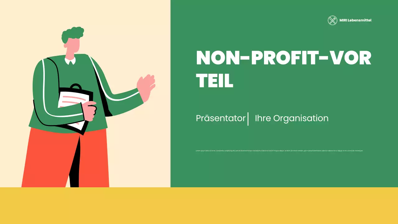 grüne moderne gemeinnützige Präsentation