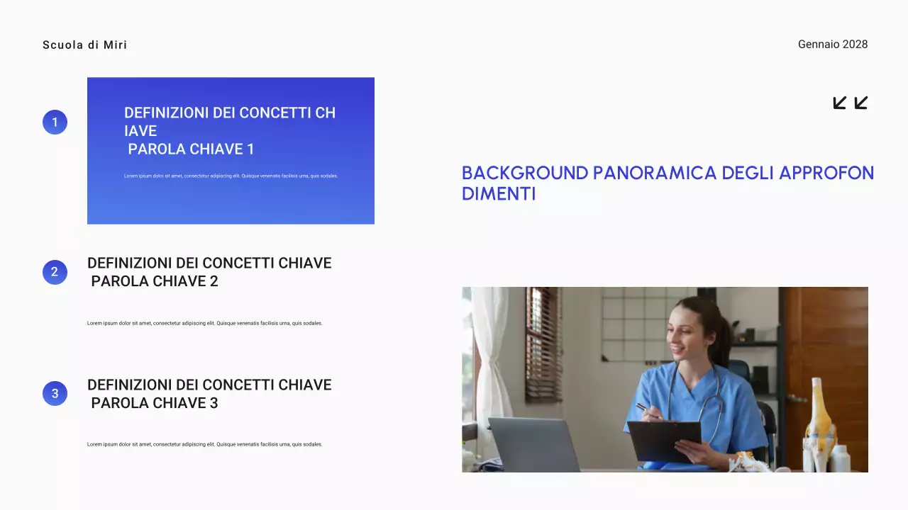 Blu Gradiente Minimal Istruzione superiore Materiale didattico generale