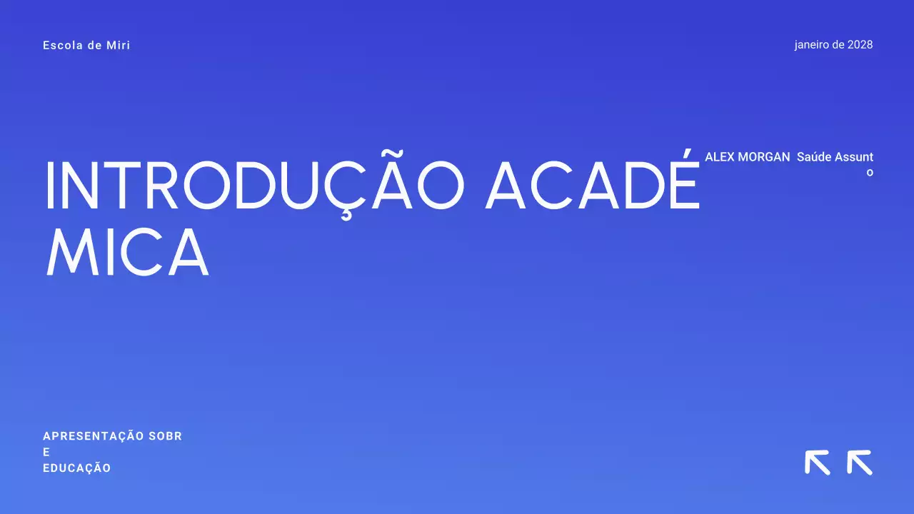 Azul Gradiente Mínimo Ensino superior Material didático geral