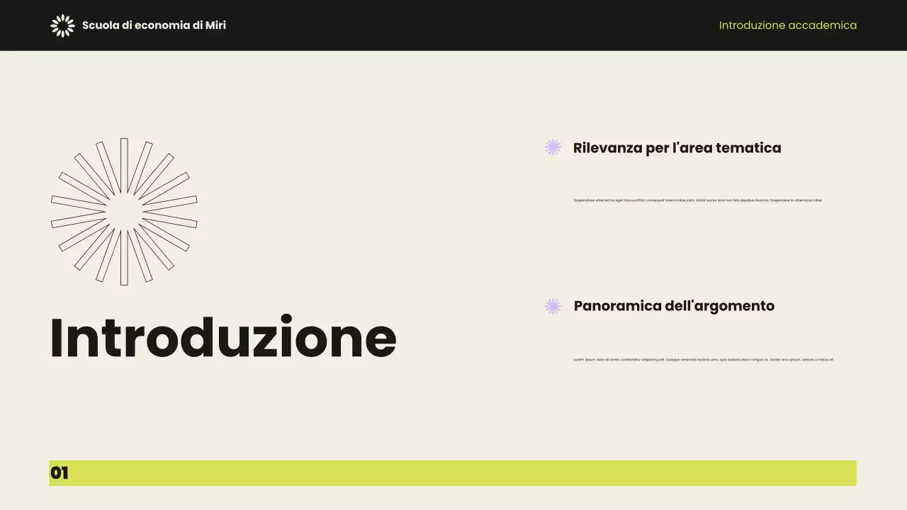 Presentazione dell'introduzione accademica