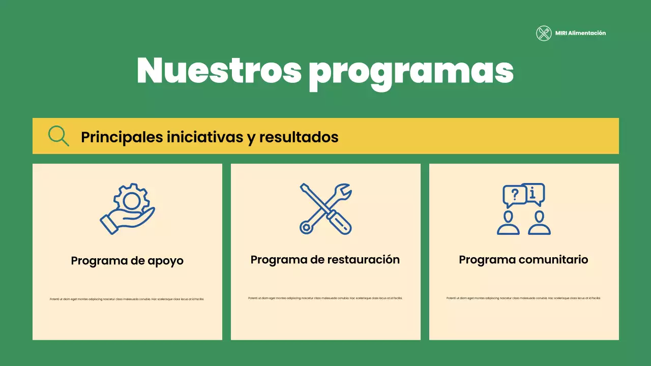 presentación verde moderna sin ánimo de lucro