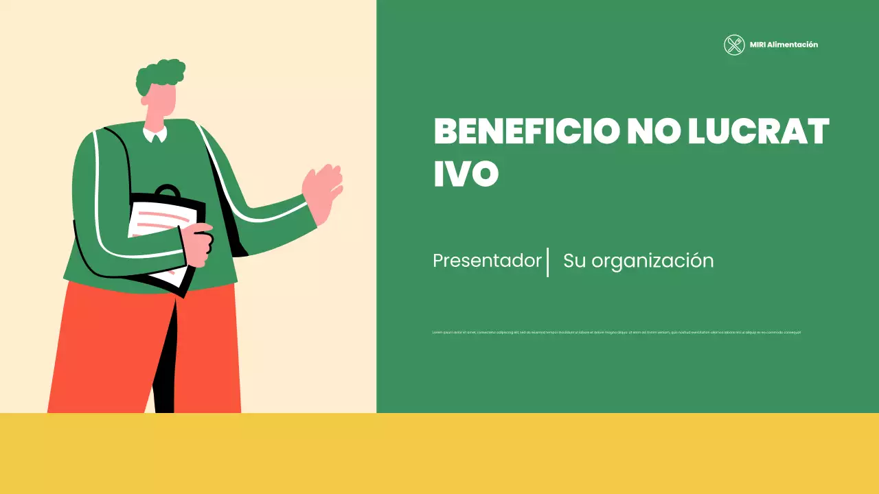 presentación verde moderna sin ánimo de lucro