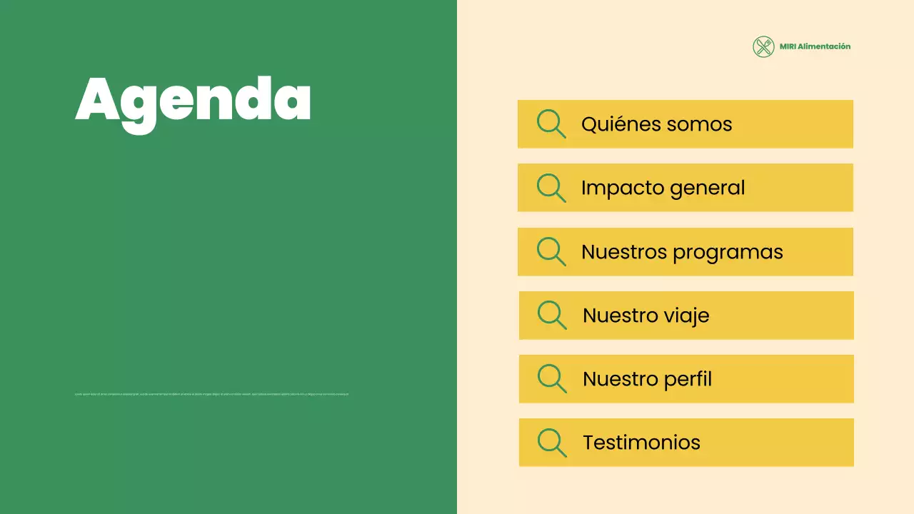 presentación verde moderna sin ánimo de lucro