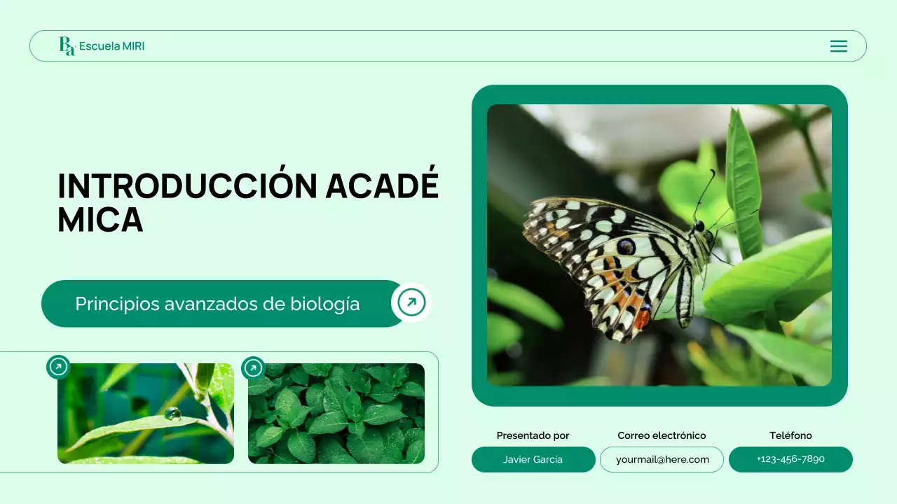 presentación de la biología moderna verde